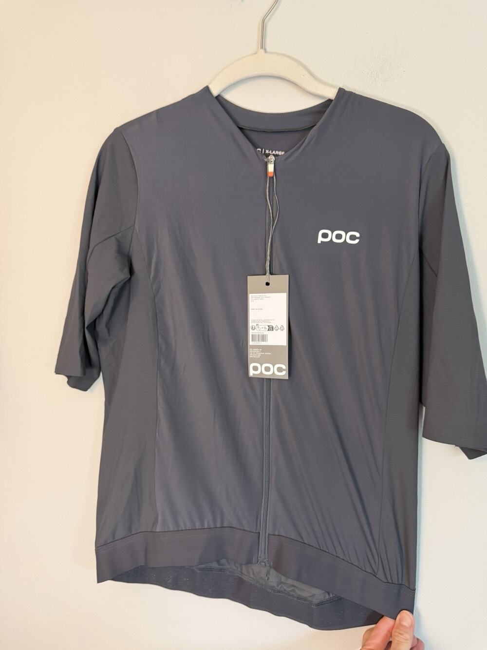 POC Cycling Mens RACEDAY Shortsleeve Cycling JERSEY SYLVANITE GREY XL NWT $170